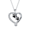 Heart-shaped Pendant Cute Dog's Paw Necklace For Women Pi-Mart