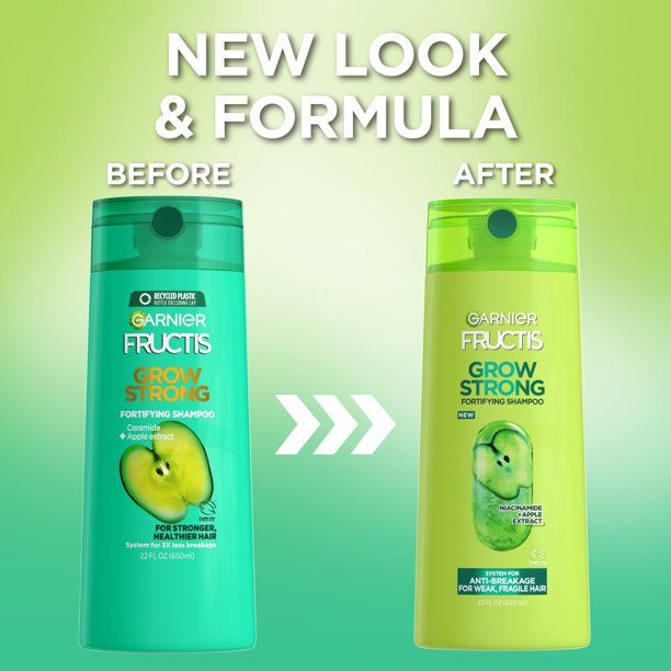 Garnier Fructis Grow Strong Shampoo; For Stronger; Healthier; Shinier Hair; 22 fl oz