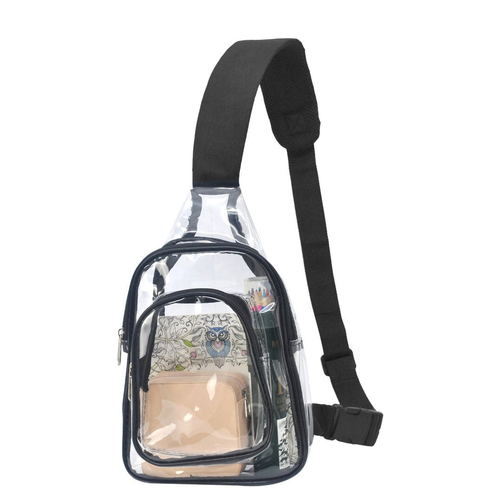 PVC transparent shoulder chest bag, outdoor travel backpack, gymnasium visual bag shoulder crossbody bag, transparent fanny pack, fanny pack crossbody, - SJB-DIAMOND ELITES