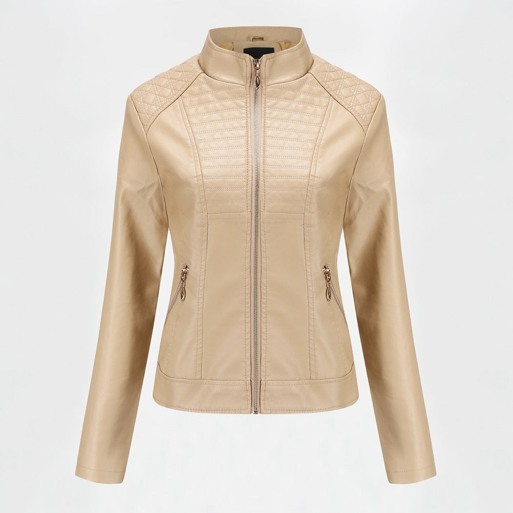 Women's motorcycle leather jacket Pi-Mart