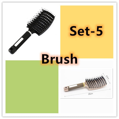 Hairbrush Anti Klit Brushy Haarborstel Women Detangler Hair Brush Bristle Nylon Scalp Massage  Teaser Hair Brush Comb Pi-Mart