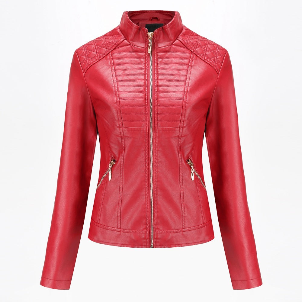 Women's motorcycle leather jacket Pi-Mart