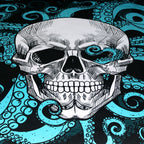 Octopus skull quilt cover three-piece bedding set Pi-Mart