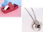 Hot Valentine's Day Gifts Metal Rose Jewelry Gift Box Necklace For Wedding Girlfriend Necklace Gifts Pi-Mart