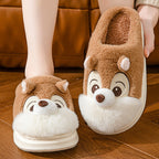 Cute Squirrel Home Decor Slippers Home Warm Pi-Mart