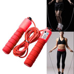 Skipping Rope With Counter Adjustable Length Counter Wear-resistant Foam Cotton Handle JumpRope Exercise Portable Sports Training Equipment Pi-Mart