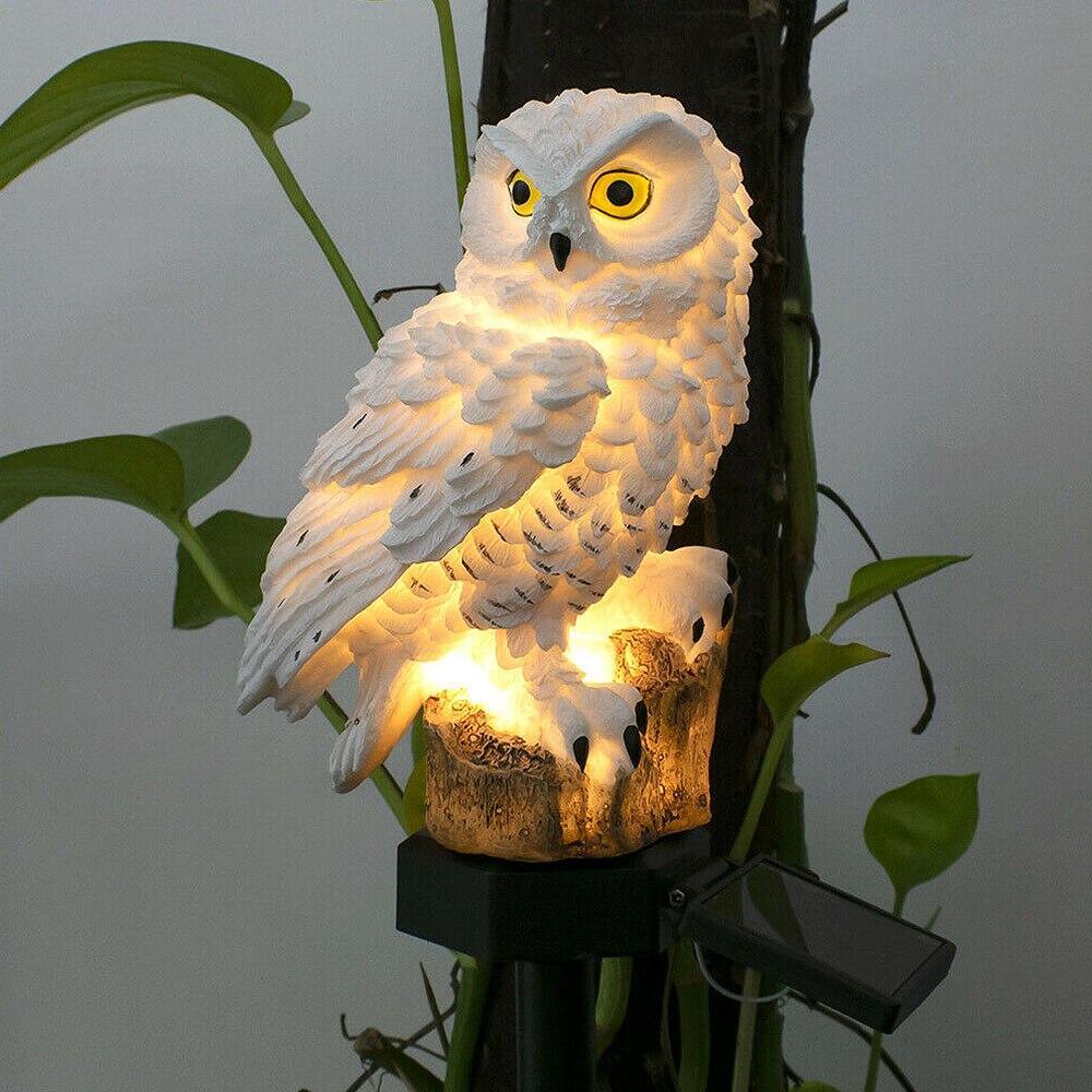 Solar LED Waterproof Premium Garden And Yard Lamp In Shape Of Owl With Stand And Solar Base Pathway Luxury Decoration - SJB-DIAMOND ELITES