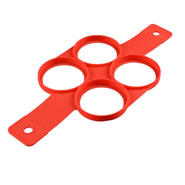 Silicone Non Stick Fantastic Egg Pancake Maker Ring Kitchen Baking Omelet Molds Flip Cooker Egg Ring Mold Pi-Mart