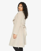 Waterfall Lapel Double Breasted Duster Coat