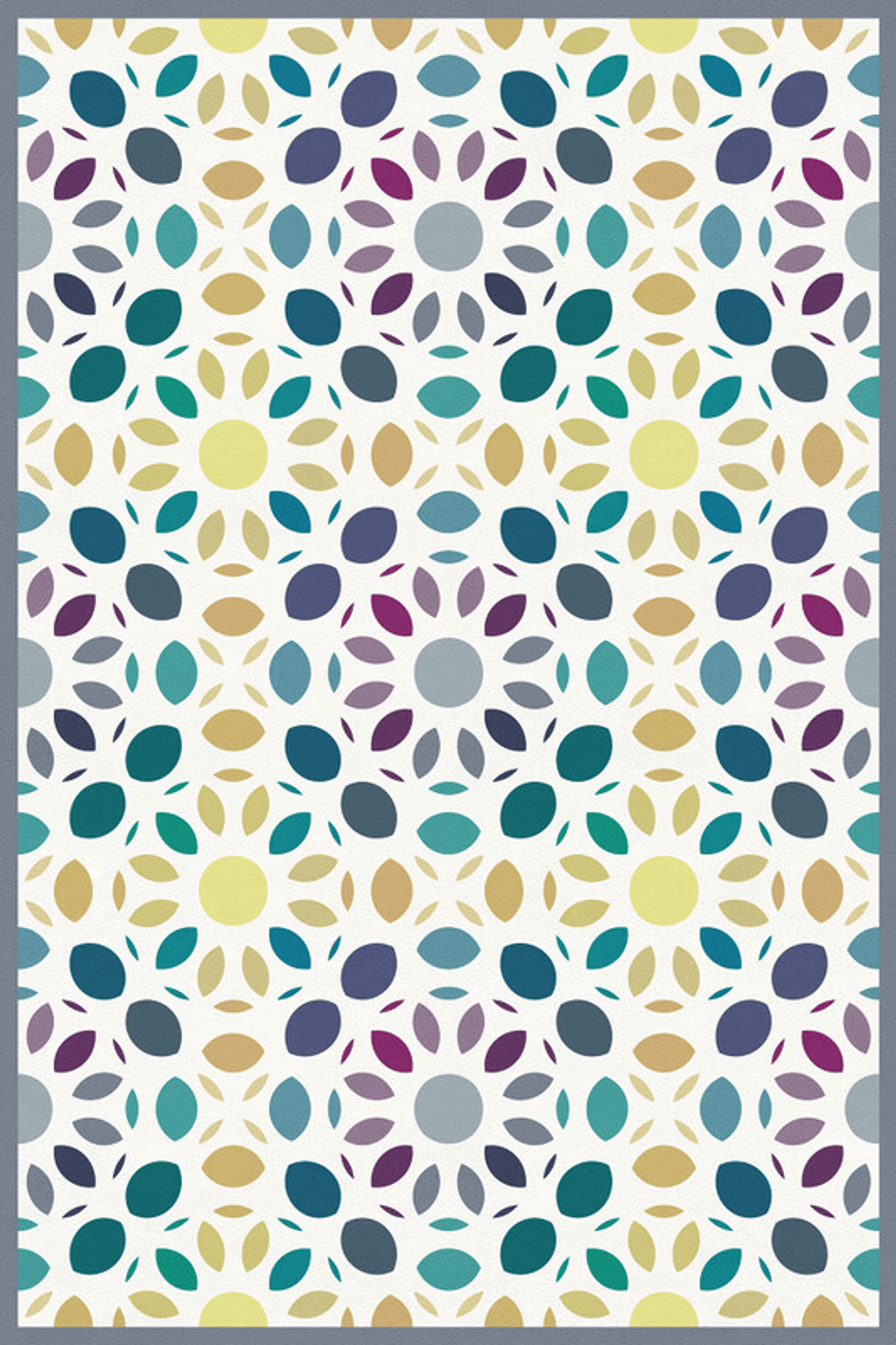 Bali Multi-Colour Mosaic Non-Slip Vinyl Rug For Indoor/Outdoor Use Lootquake LLC