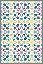 Bali Multi-Colour Mosaic Non-Slip Vinyl Rug For Indoor/Outdoor Use Lootquake LLC