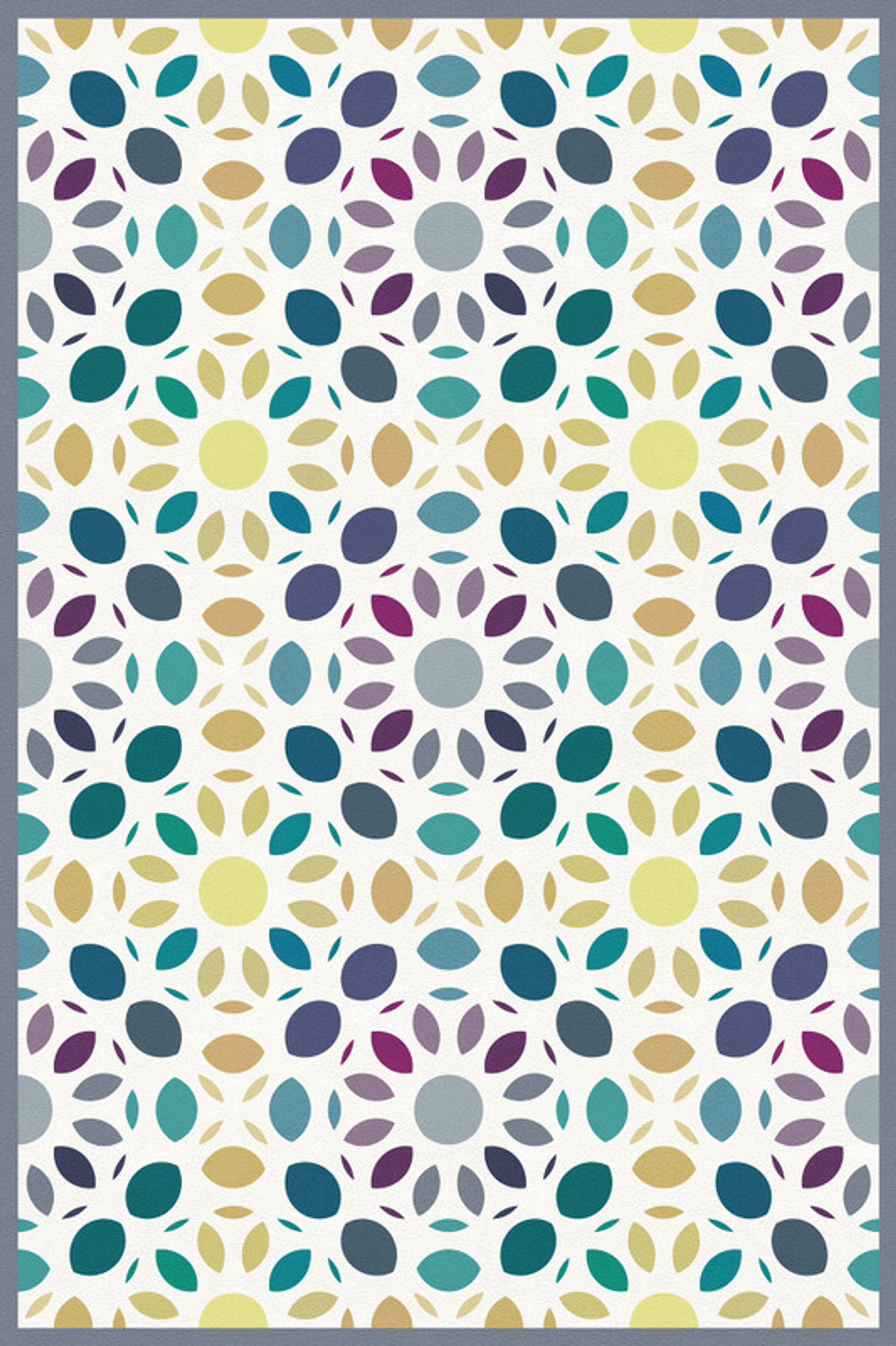 Bali Multi-Colour Mosaic Non-Slip Vinyl Rug For Indoor/Outdoor Use Lootquake LLC