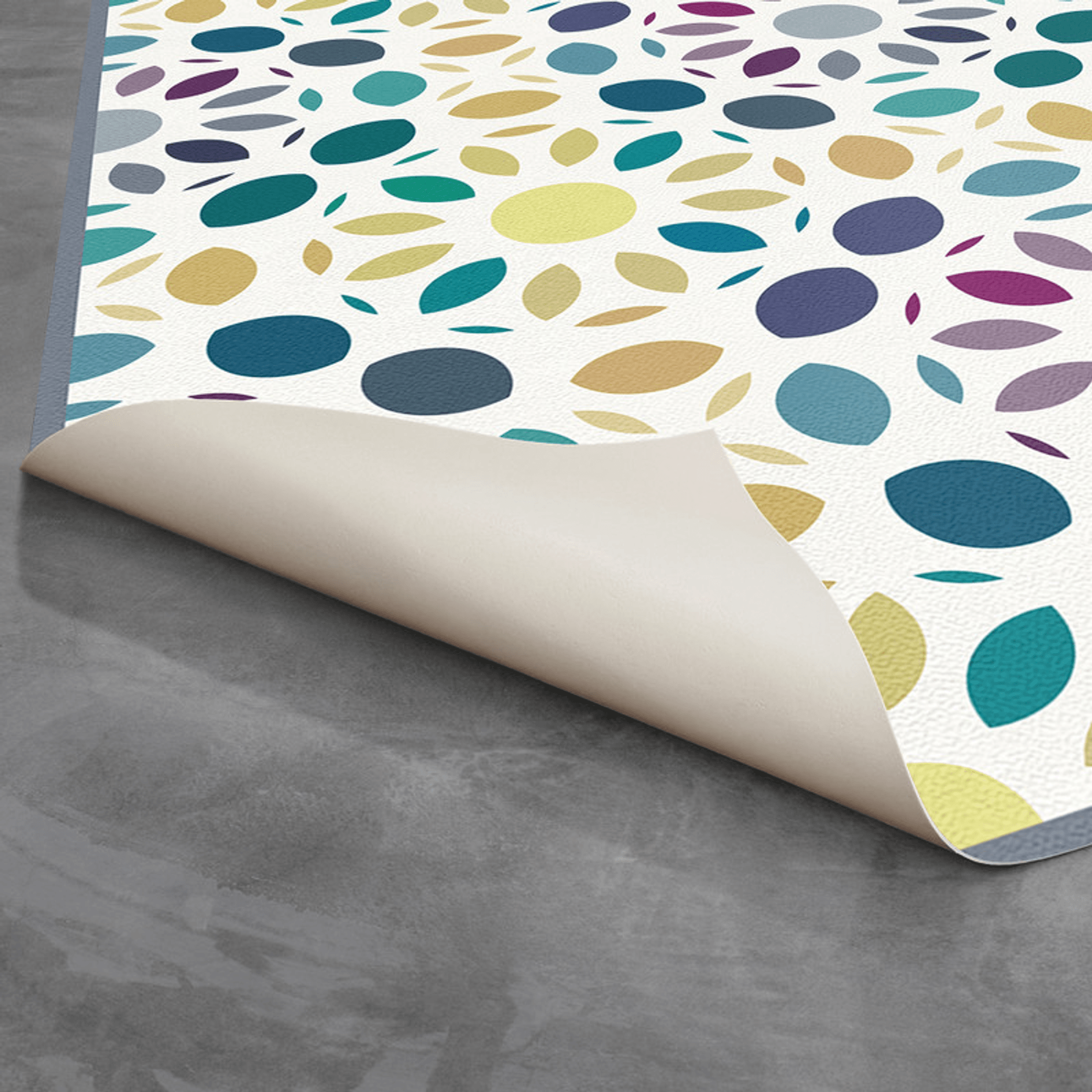 Bali Multi-Colour Mosaic Non-Slip Vinyl Rug For Indoor/Outdoor Use Lootquake LLC