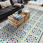 Bali Multi-Colour Mosaic Non-Slip Vinyl Rug For Indoor/Outdoor Use Lootquake LLC