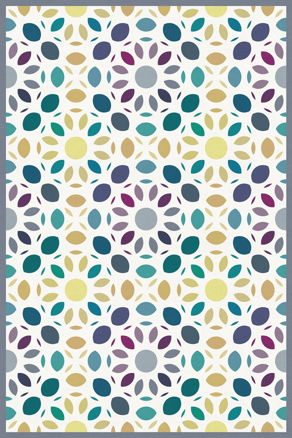 Bali Multi-Colour Mosaic Non-Slip Vinyl Rug For Indoor/Outdoor Use Lootquake LLC
