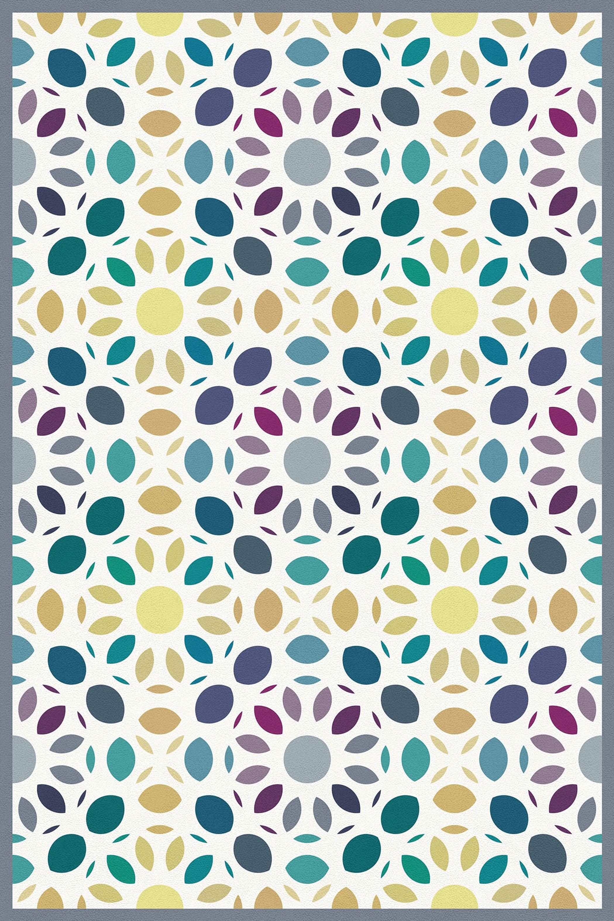 Bali Multi-Colour Mosaic Non-Slip Vinyl Rug For Indoor/Outdoor Use Lootquake LLC