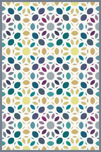 Bali Multi-Colour Mosaic Non-Slip Vinyl Rug For Indoor/Outdoor Use Lootquake LLC