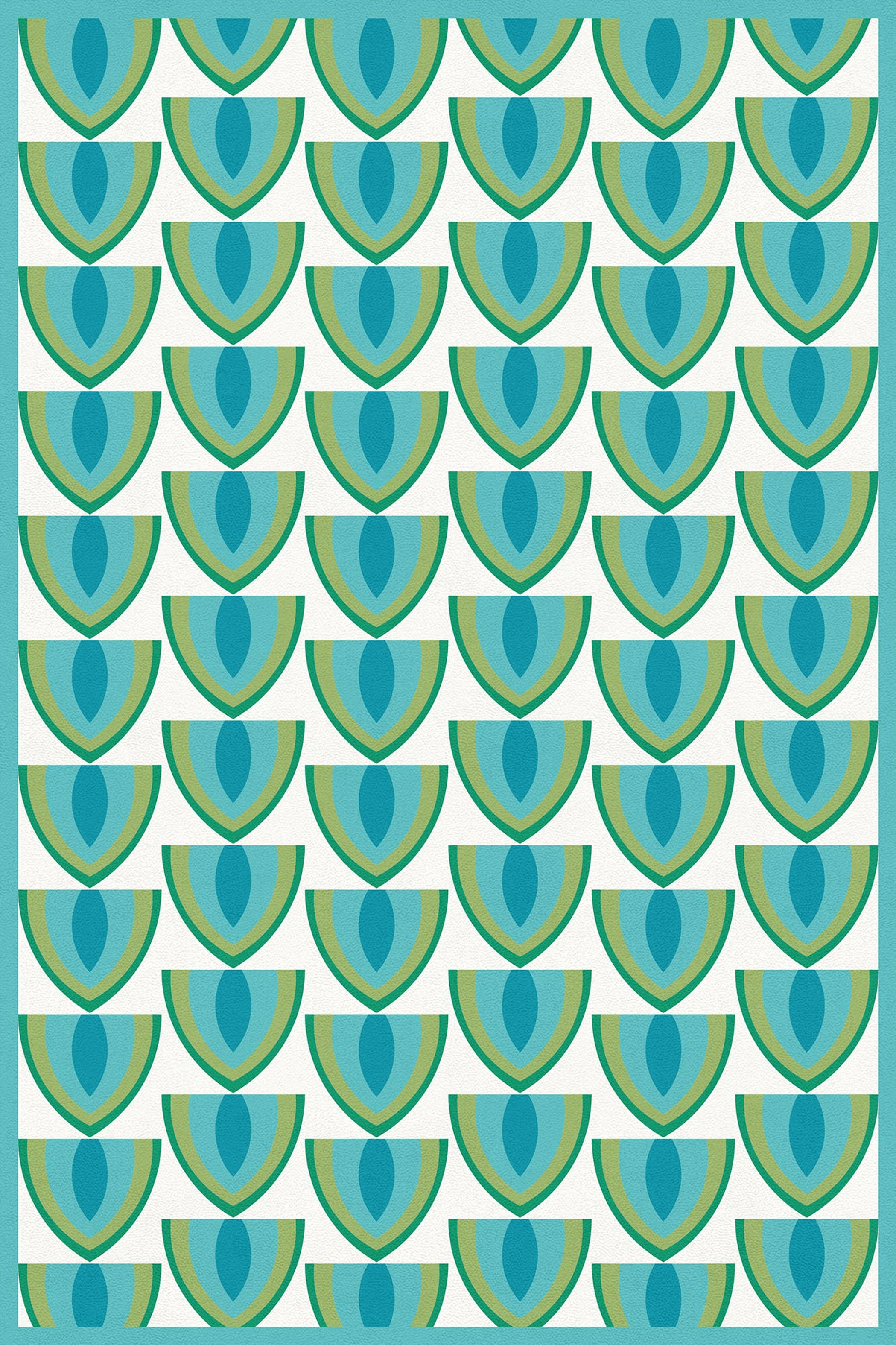 Bali Multi-Colour Mosaic Non-Slip Vinyl Rug For Indoor/Outdoor Use Lootquake LLC