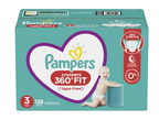 Pampers Cruisers 360 Breathable Comfortable Soft Diapers - Size 3, 128 Count