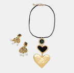 Exaggerated oil drop earring necklace
