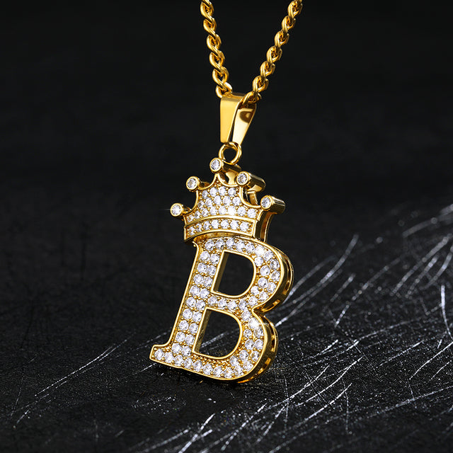 Zircon Alphabet Necklace - SJB-DIAMOND ELITES