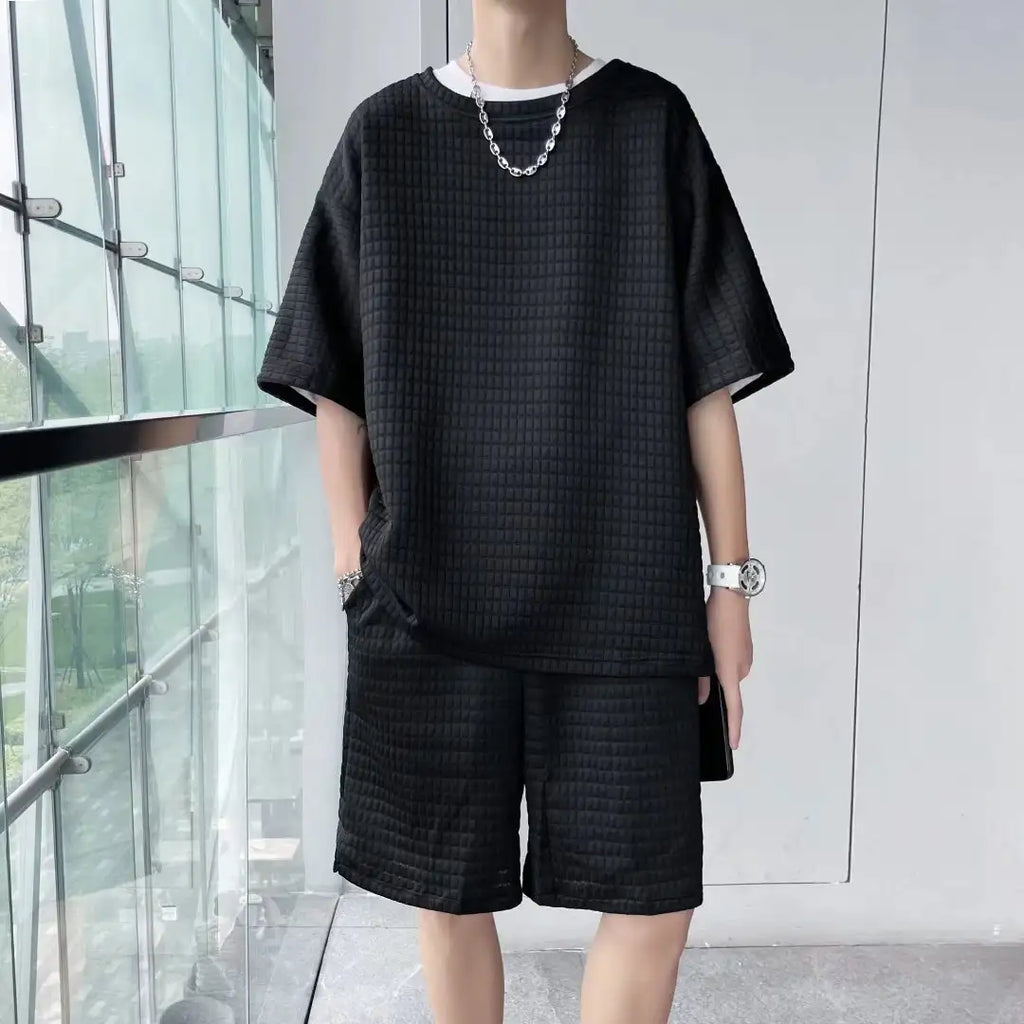 Loose Short Sleeve T-shirt Shorts Trendy Handsome Casual Two-piece Suit