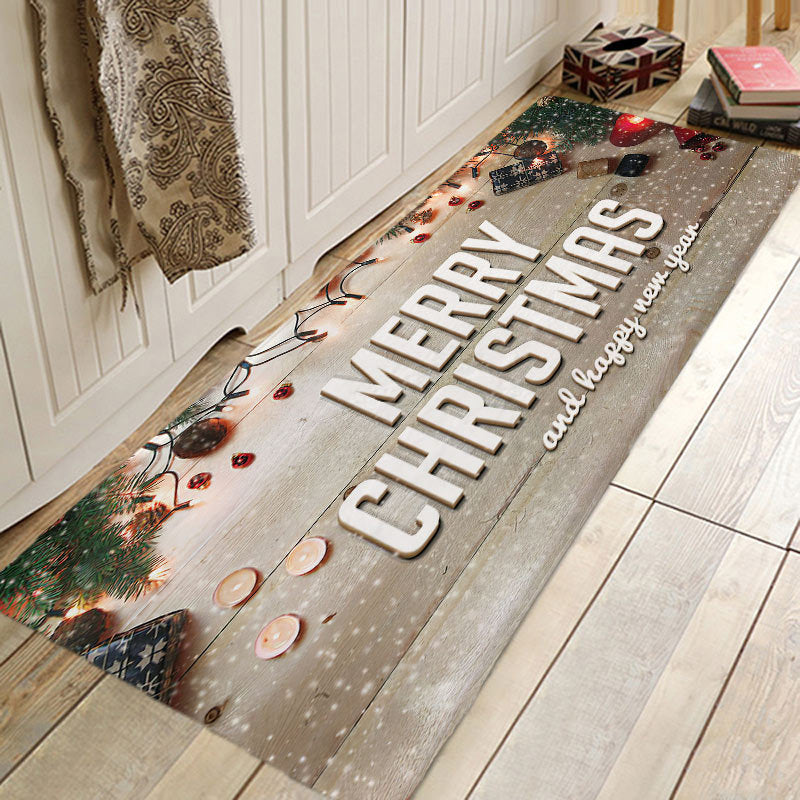 Santa Claus Flannel Absorbent Floor Mat Pi-Mart