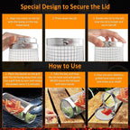 20cm/30cm BBQ Basket Stainless Cylindrical Rolling Grilling Baskets Portable Barbecue Rack For Grill For Fish Shrimp Meat Fries BBQ Grill Basket Rolling Grilling Basket Stainless Steel Grill Mesh Barbeque Grill Accessories Stevvex