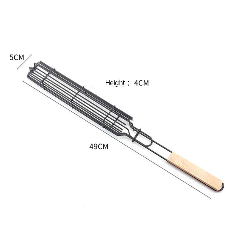 20cm/30cm BBQ Basket Stainless Cylindrical Rolling Grilling Baskets Portable Barbecue Rack For Grill For Fish Shrimp Meat Fries BBQ Grill Basket Rolling Grilling Basket Stainless Steel Grill Mesh Barbeque Grill Accessories Stevvex