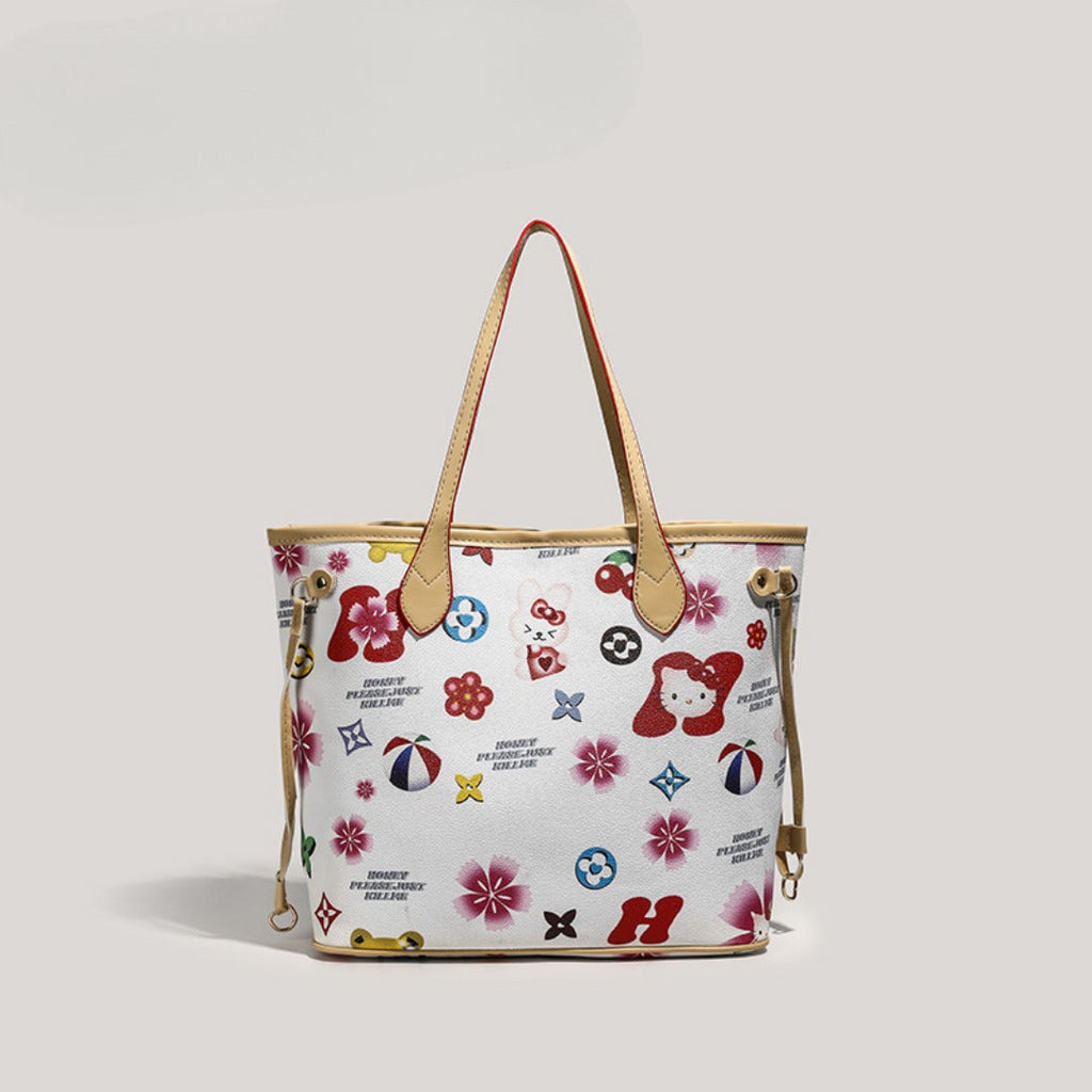 Cute Large Capacity Tote Bag - Cartoon Commuter Handbag for Women with Top Handle SHOMICOBOUTIQUE