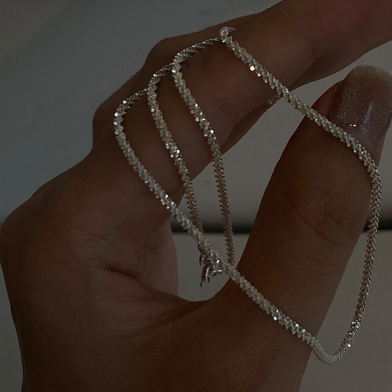 Sparkling Clavicle Chain Necklace Pi-Mart