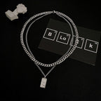 Double Layer Cuban Chain Necklace Pi-Mart
