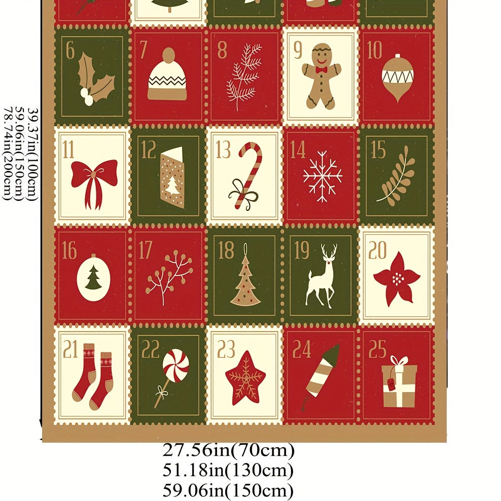 1pc Cozy Vintage Christmas Print Flannel Blanket - Soft, Warm, and Plush Throw for Couch, Sofa, Office, Bed, Camping, and Travel - Multi-Purpose Gift for All Seasons with Versatile Uses Lootquake LLC