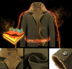 Thick Military Collar Winter Jacket Coat Pi-Mart