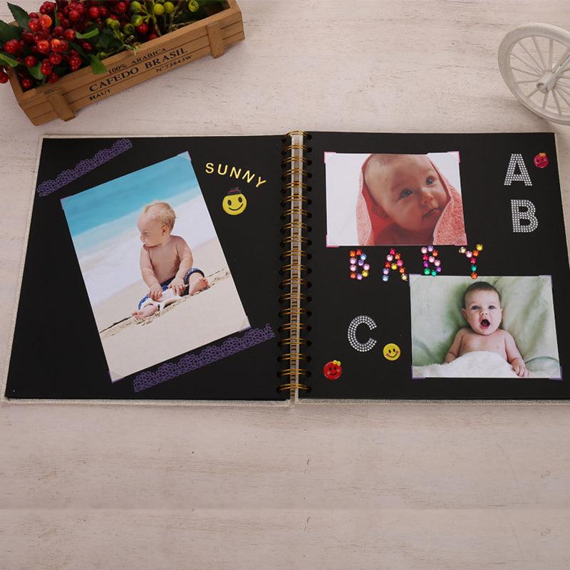20page DIY Photo album Baby Growth Beautifully Decorated Paper Album Kids Memory Book Scrapbooking Polaroid Book Album Gifts For New Parents Baby Shower Stevvex