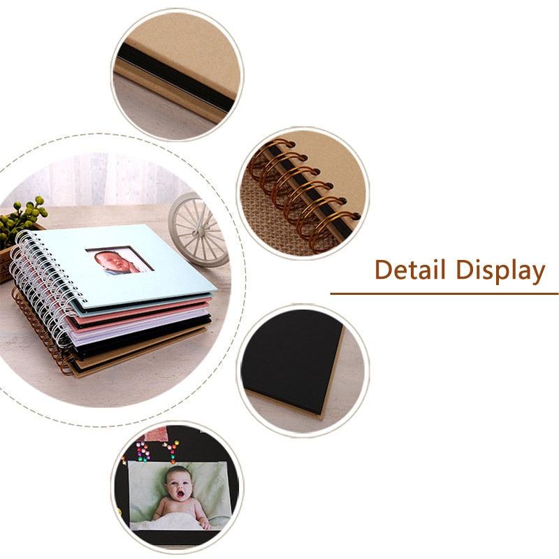 20page DIY Photo album Baby Growth Beautifully Decorated Paper Album Kids Memory Book Scrapbooking Polaroid Book Album Gifts For New Parents Baby Shower Stevvex