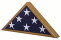 Vintage Oak Veteran Military Retirement Memorial American Flag Case Made In America. The Military Gift Store