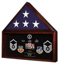 Military Retirement Shadow Box, Memorial American Flag Case Memorabilia The Military Gift Store