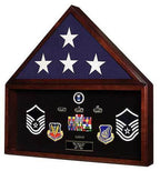 Military Retirement Shadow Box, Memorial American Flag Case Memorabilia The Military Gift Store
