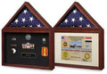 Reversible American Capitol Flag & Certificate Display Case Shadow Box The Military Gift Store