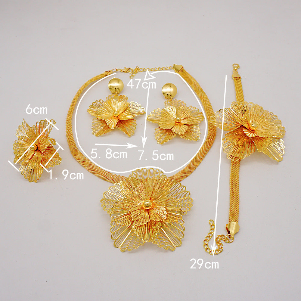 Necklace Earring Ring Bracelet Suit Pi-Mart
