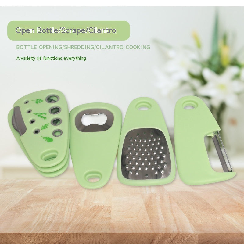 Kitchen Gadget Set 6 Slicing Knife Peeler Multifunctional Mashed Garlic Slicer Household Kitchen Tool Bottle Opener Pi-Mart