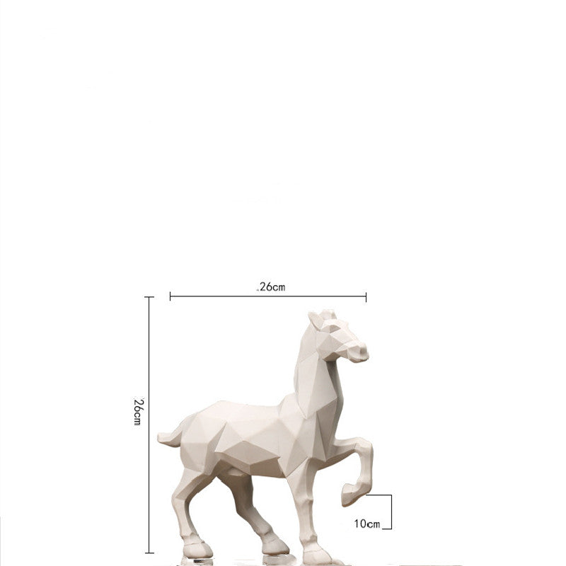 Nordic Minimalist Modern Origami  Horse Ornaments Lootquake LLC