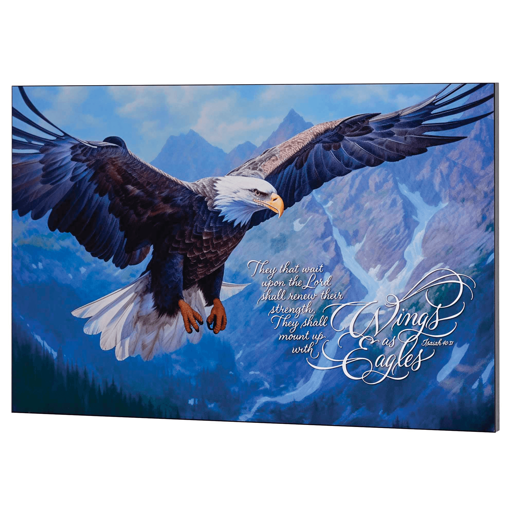 Eagle Wall Plaque With Inspiring Isaiah 40:31 Verse
