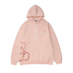 Bear Print Hooded Sweatshirt Men Pi-Mart