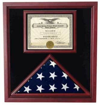 Flag Connections Extra Large Award & Flag Display Case, 3x5 flag The Military Gift Store