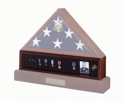 Flag Connections Medal Display Case , Pedestal , Medal Holder The Military Gift Store