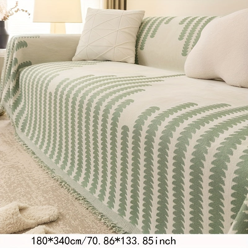 1pc Soft Chenille Sofa Protector - All-Season Universal Fit, Anti-Cat Scratch, Stain-Resistant, Plush Throw Blanket, Living Room and Bedroom Decor Essential - Easy Care, Machine Washable, and Durable Lootquake LLC