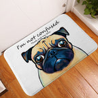 Pet dog flannel floor mat door mat printing foot mat anti-slip mat carpet Pi-Mart