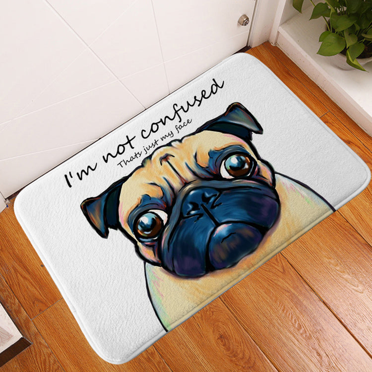 Pet dog flannel floor mat door mat printing foot mat anti-slip mat carpet Pi-Mart